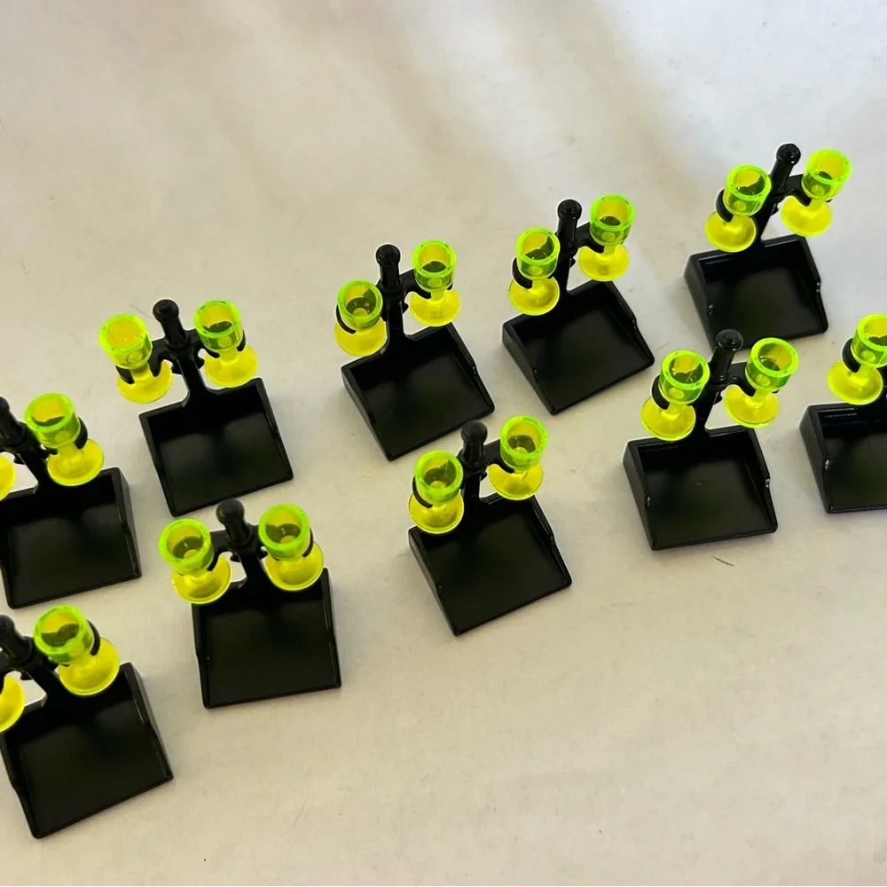 Lot Of Playmobil Green Goblets Glasses Medieval On‎ Stands